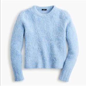 J.Crew Puff-Sleeve Fuzzy Crewneck Sweater, XS
